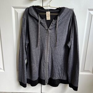 Faded Glory Charcoal and Black Hoodie